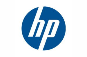 logo hp fondo azul