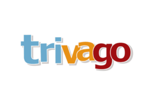 logo trivago letras diferente color