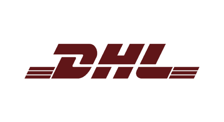 Logo marron compañia de envios DHL