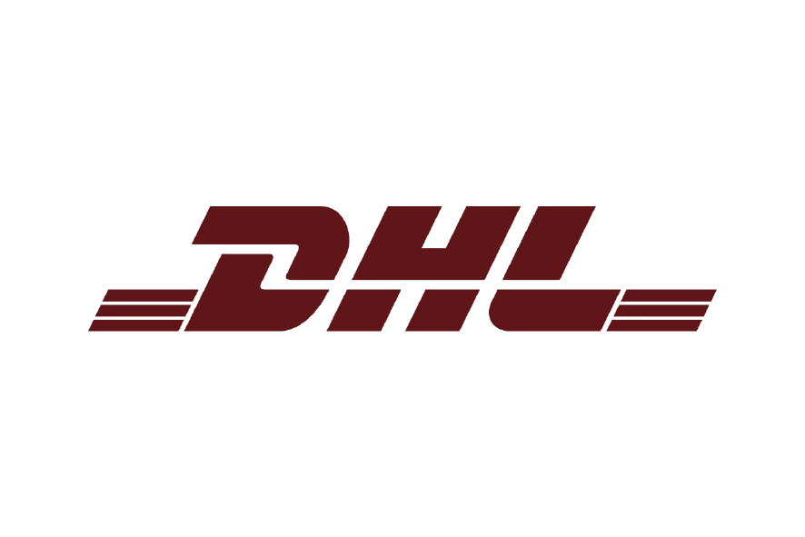 Logo marron compañia de envios DHL