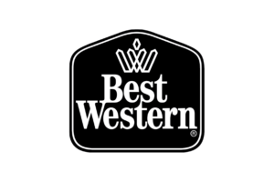 Logo blanco con negro hotel Best Western