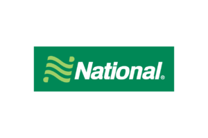logo National car rental fondo verde