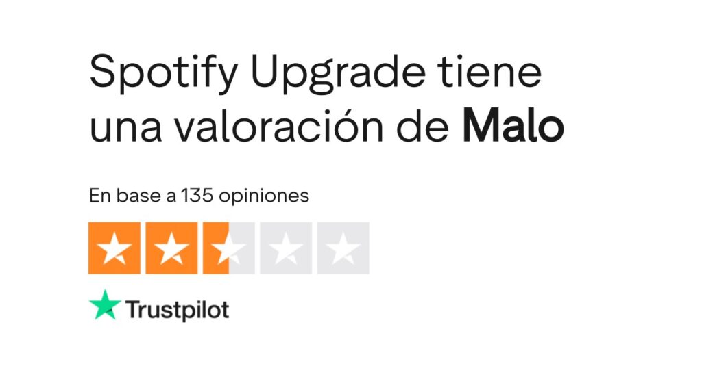 Opiniones trustpilot spotify