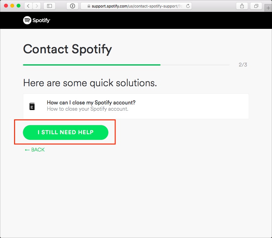 soporte tencico spotify