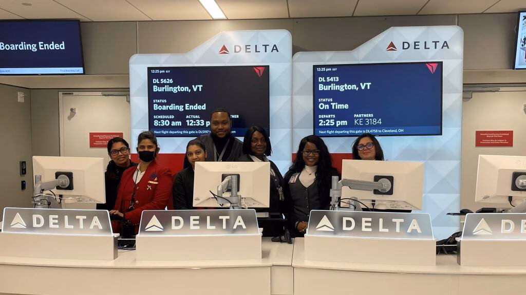 Delta Airlines airport counter JFK