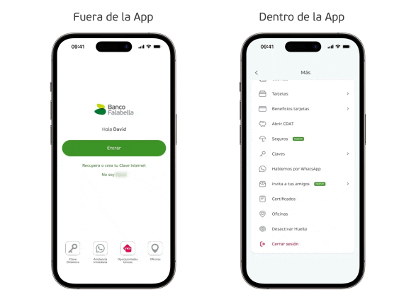 Otros canales de contacto de Banco Falabella (App, web y oficinas)