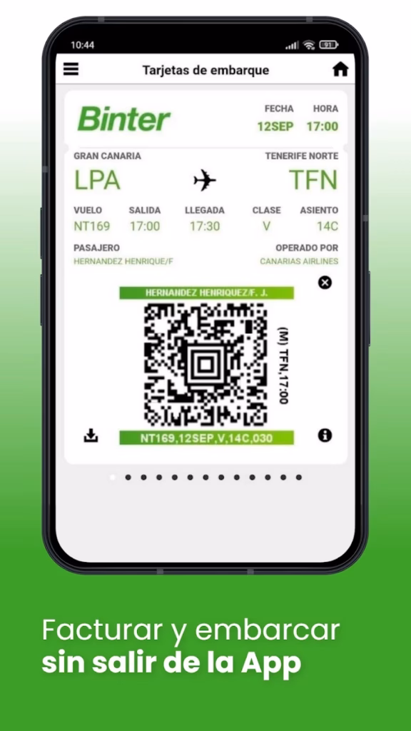 Check-in online Binter Canarias explicado paso a paso