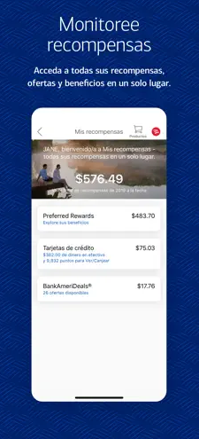 Monitorea recompensas en Bank of America