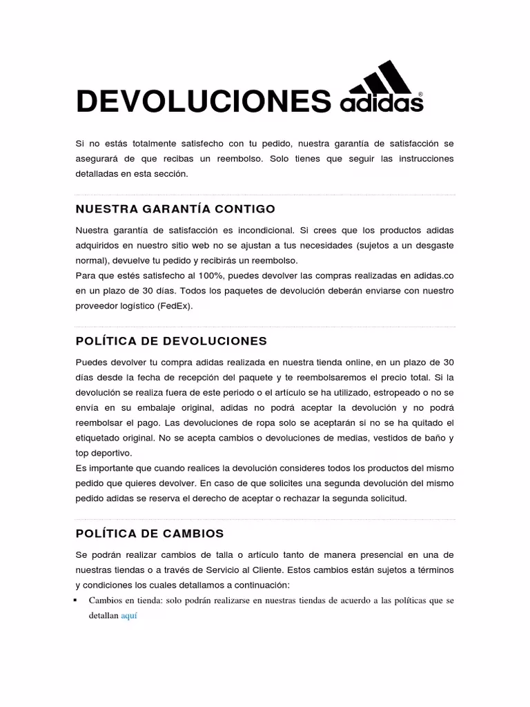 Qué hacer si Adidas no responde tu solicitud