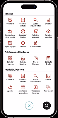 app Kutxabank menú