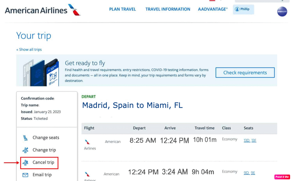 Cancelar vuelos american airlines