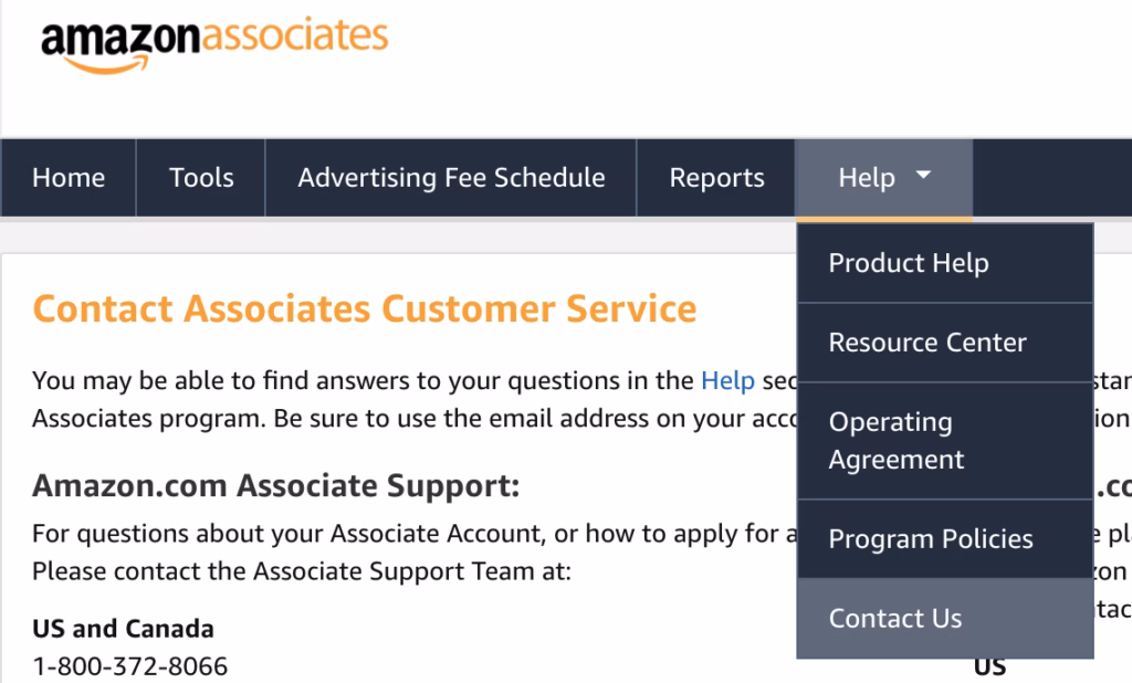 Amazon customer service contact us page
