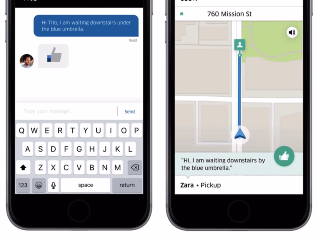Chat, correo y llamadas internas de Uber