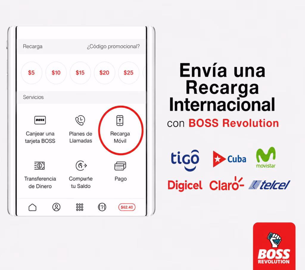 Recargas Internacionales con Boss Revolution