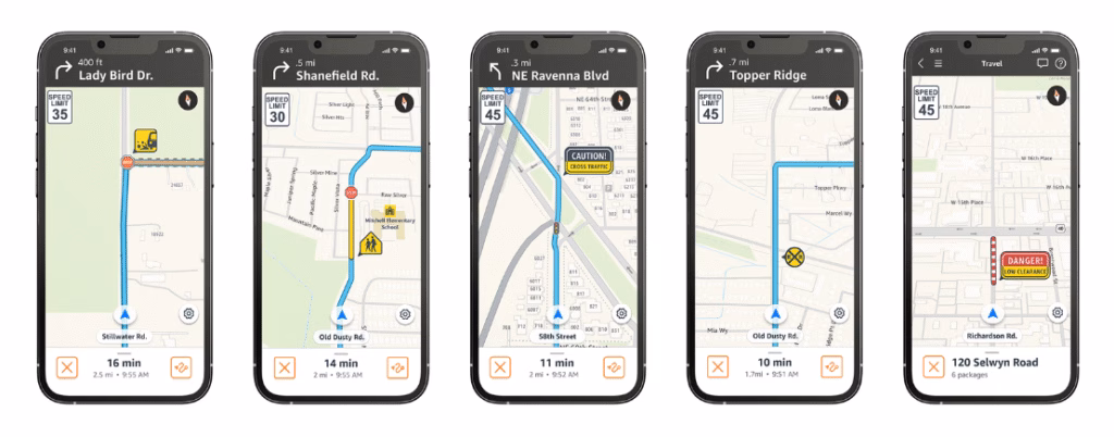 Amazon Flex Usa apps de mapas