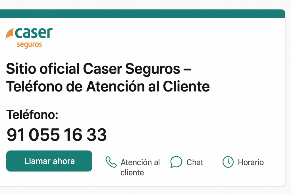 Telefono atencion al cliente caser seguros