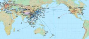 Mapa de rutas China Southern Airlines