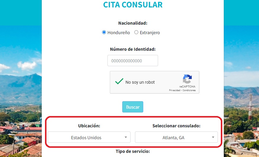 Paso 4: Escoge el tipo de servicio o trámite que necesitas.
