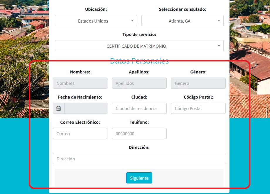 Paso 5: Completa el formulario con tus datos y haz clic en 'Siguiente'.
