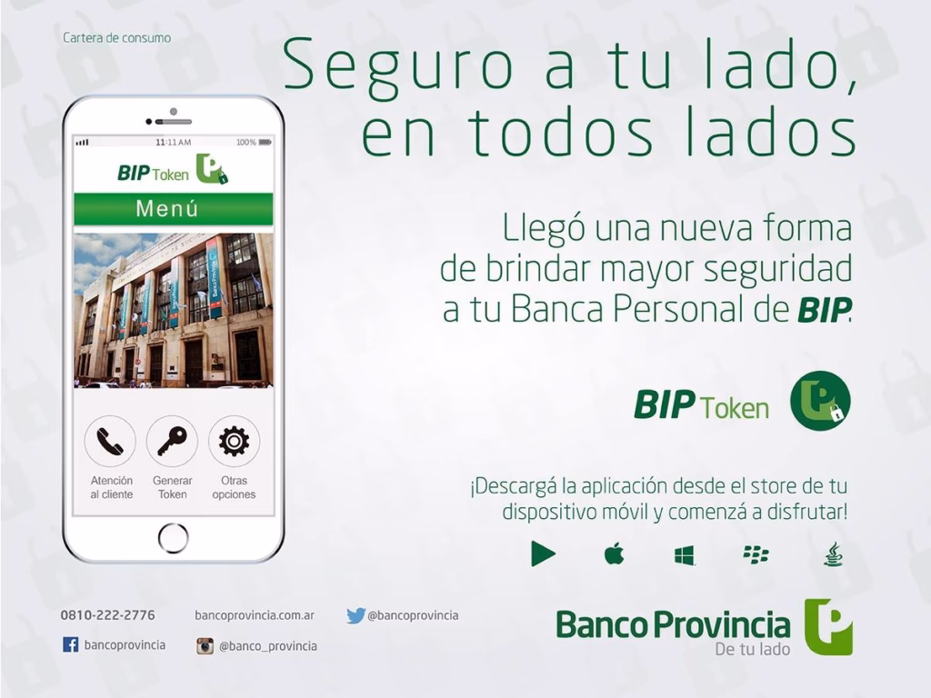 BIP token pantalla 2025