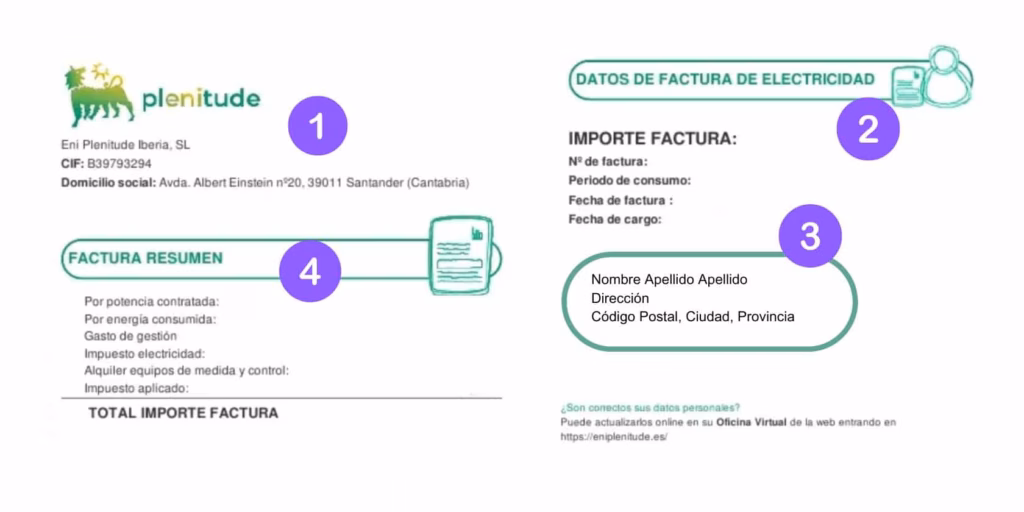 Facturas y pagos en Plenitude Atención al Cliente
