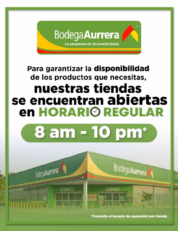 Horarios de Bodega Aurrera Hoy Tiendas, Express y Días Festivos