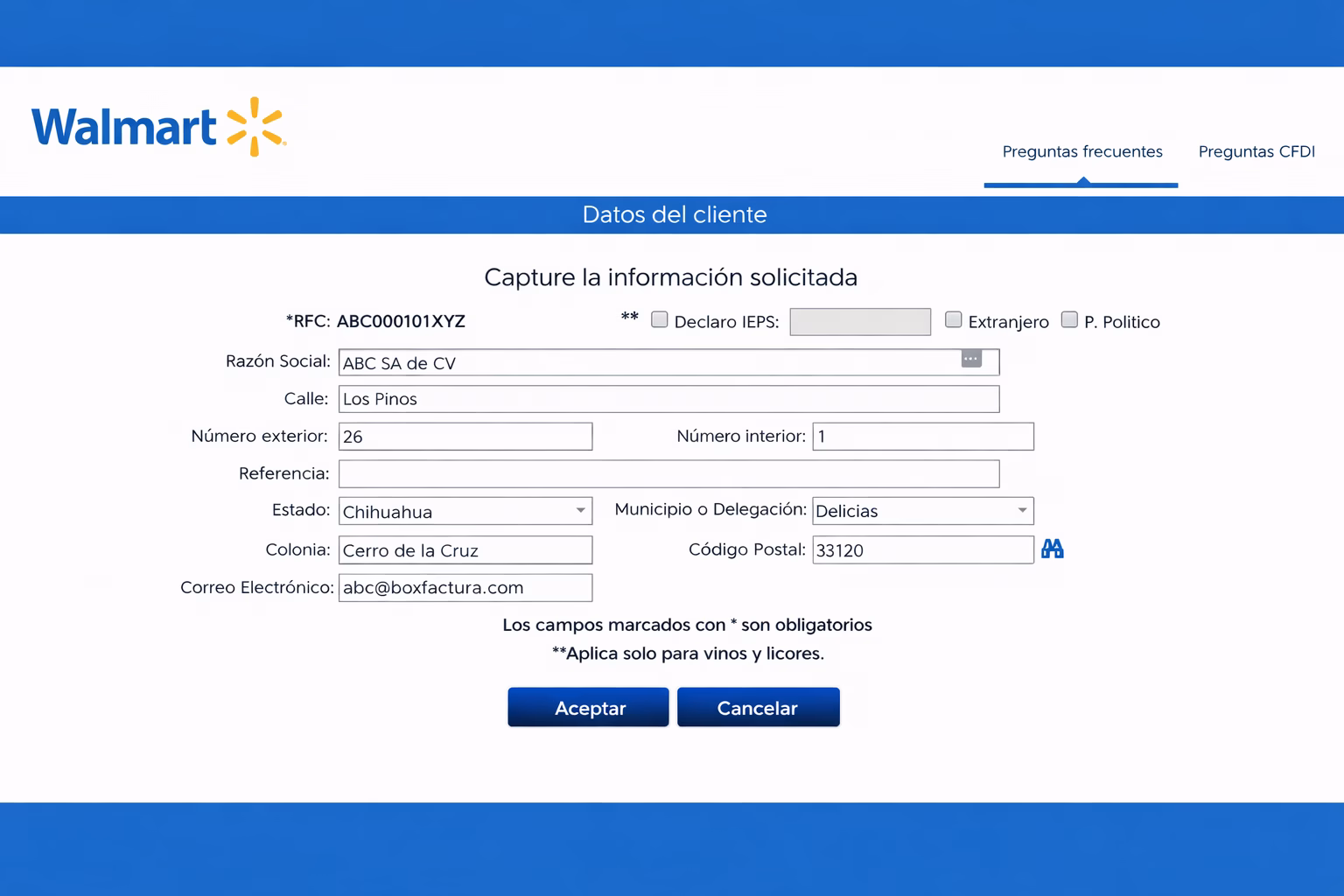 Portal Oficial de Walmart Facturación en Línea 2026