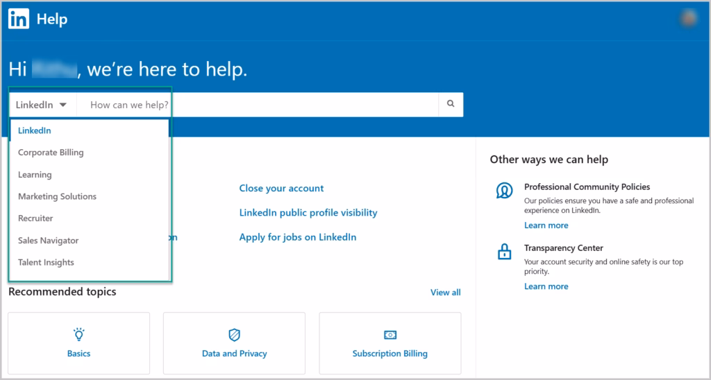 LinkedIn Help Center: Centro de Ayuda Oficial