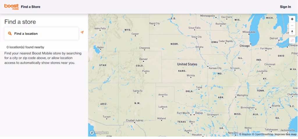 Localizador oficial de tiendas Boost Mobile (Store Locator)
