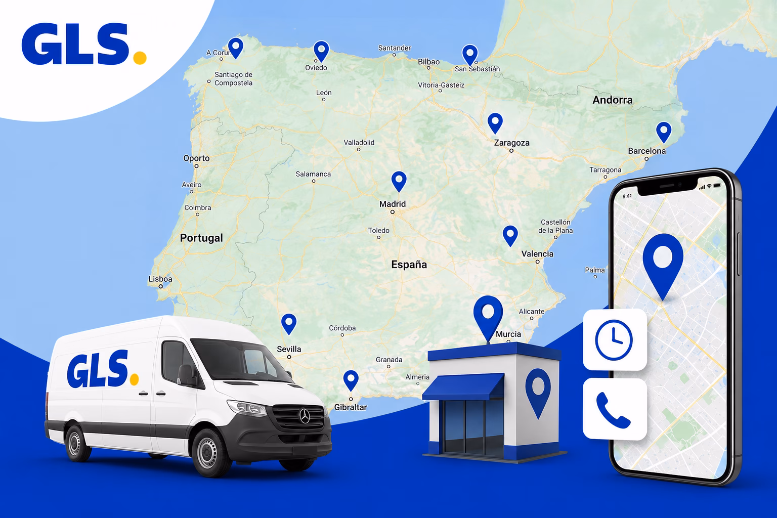 GLS cerca de mí en España: Localiza Oficinas, Puntos ParcelShop, Horarios y Teléfonos